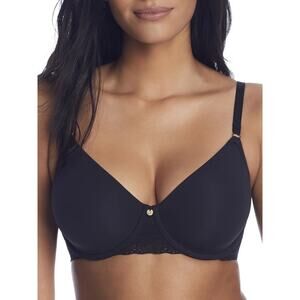 Natori Bliss Perfection Unlined Underwire Bra Black Size 38C 2153